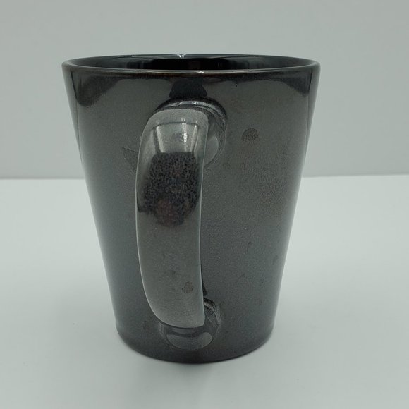 Pfaltzgraff Aria Gray Mugs Dark Slate Grey Large Handled Coffee Cups - Picture 9 of 9